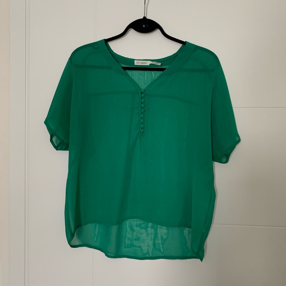 💕3/$40💕 Green/Teal Crop Top